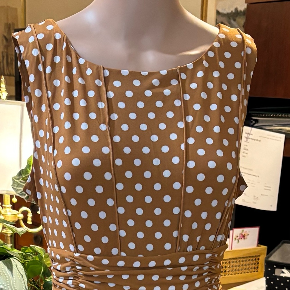 Tan Polka Dot Dress